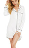 WHITE BAMBOO NIGHTSHIRT