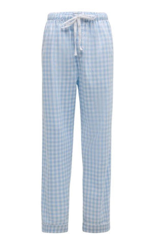 POWDER BLUE GINGHAM PJ PANT -SOLD OUT